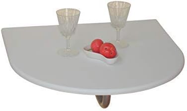 moebel direkt online Wall side table Drop-leaf table kitchen wall table Saver space table Fold down In 2 Colours deliverable - Plate white, ca. 17x60x60