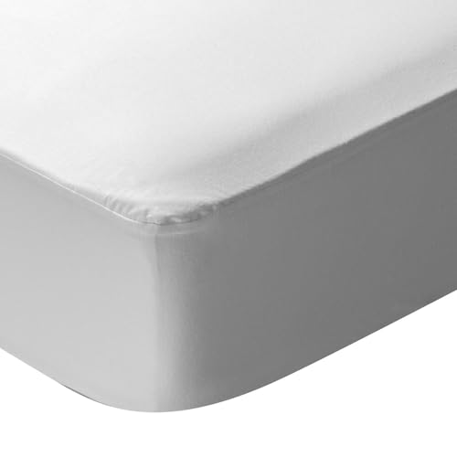 Pikolin Home – Jersey Mattress Protector, 100% Cotton, Waterproof and Breathable, white, Lit 180-180 x 190/200 cm