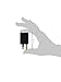Leviton 15 Amp, 125V, Triple Cube Grounding Adapter, 692-E, Black