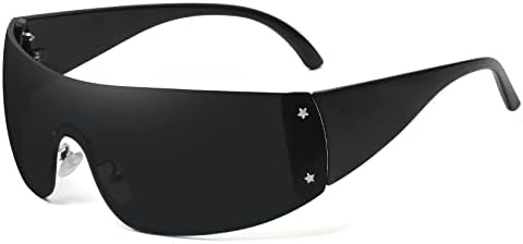 Amazon.com: Rimless Y2K Sunglasses for Women Men,Trendy  display picture 2