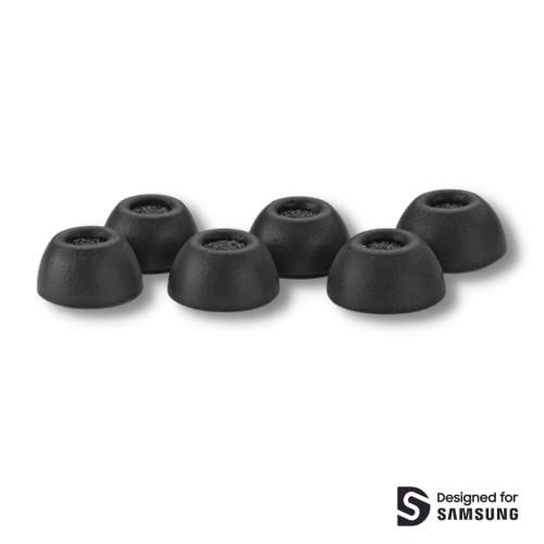 COMPLY Memory Foam Replacement Earbud Tips Designed for Samsung Galaxy Buds2 Pro | Ultimate Comfort, Secure Fit, Superior Noise Isolation | Anti Slip, Prevent From Falling Out, Black (S/M/L) (3 Pairs)