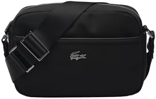 Amazon.com: Lacoste Mens LCST Small Flat Crossbody Bag, Black, One
