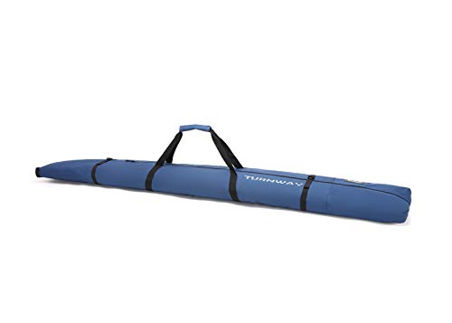 TurnWay Ski/Snowboard Bag | Store & Transport Skis Up to 215 cm, Poles & Extras | Waterproof - for Men, Women and Youth (Blue) - Thumbnail 4