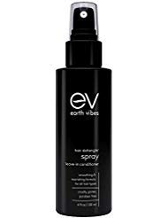 Earth Vibes Hair Detangler Leave-In Conditioner Spray For Kids & Adults All Hair Types - Cruelty, Sulfate & Paraben Free - Made With Organic Jojoba & Avocado Oil