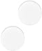 Forbidden Body Jewelry Ear Gauges, Solid Double Flared Saddle White Acrylic Earrings 1 inch 25mm (Sold as a set)