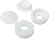 Merriway BH01144 White Plastic Screw Covers Caps for No 6 & 8 Screws - Pack of view 2