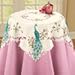 Collections Etc Embroidered Peacock Table Linens, Square