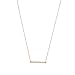 Honeycat Horizontal Bar Necklace in 18k Rose Gold Plate | Minimalist, Delicate Jewelry (Long/Rose Gold)