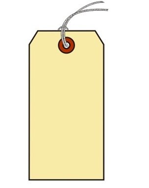 Shipping Tag, Med. Wt., MANILLA, Sz #4, Box of 1000, Looped String