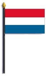 Netherlands (Holland) Flag Rayon On Staff 4 in. x 6 in.