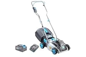 RB 40V 4AH Cordless Lawn Mower, 13-in Lawn Mowers Lightweight, 40V Lithium-ion Lawnmower w/Brushless Motor, 5 Cutting Heights