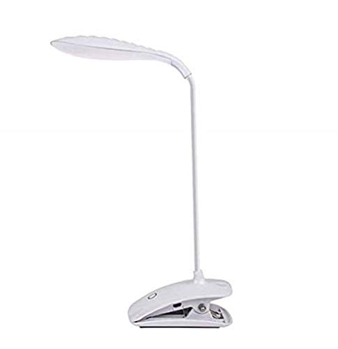 DEEPLITE Clip Light, Battery Operated Reading Light for Desk, Bed Headboard, 5W LED Clip lamp, Flexible Gooseneck, 3 Level Brightness, Touch Control