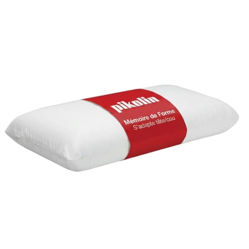 Lot de 2 Oreillers à Mémoire de Forme 60 cm, Qualité Hôtel - Adaptabilité Cervicale et Hypoallergénique - Fermeté Moyenne pour Toutes Les Positions - Double Taie Respirante et Douce