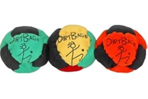 DIRTBAG Classic Footbag Hacky Sack 3 Pack, Handmade, Pro-Grade Durability, Original Design, Machine Washable