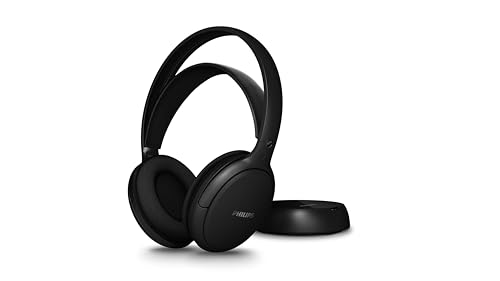 SHC5000 - Auriculares inalámbricos para TV con 30 horas de reproducción, alcance de 30 m, conexión digital de 2,4 G, ajuste cómodo sobre la oreja, batería reemplazable, sonido de diálogo claro