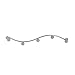 Spectrum Sweep Wall Mount 5-Hook Rack (Satin Nickel) - Wire Storage for Entryway, Bathroom, Backpack, Coat, Jacket, Purse, Belt, Robe, & More / Home Décor & Apartment Essential