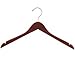 Wooden Top Hanger, Walnut Finish with Chrome Hardware, Box of 25 by The Great American Hanger Company