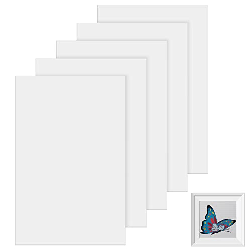 Taiyin 5 Pieces Mounting Board No Acid Sticky Board for Cross Stitch Self Adhesive Cross Stitch Supplies for Framing Picture Embroidery Needlework Craft (15 x 9.8 Inch)