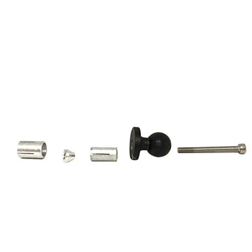 JUNESUN Aluminum Base Rubber Motorcycle Bike Mount Black Fork Stem Base with Ball Head for RAM Mount for Ball Mount Adapter - Thumbnail 6