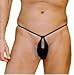 Honanda Mens Sexy Hot Low Waist Cotton G-String T-Back Underwear Thong Briefs (Type C-Black)