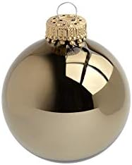KREBS & SOHN Cult - Set of 12 glass Christmas balls (8cm diameter) - Christmas tree decoration - brown and silver - Image 5