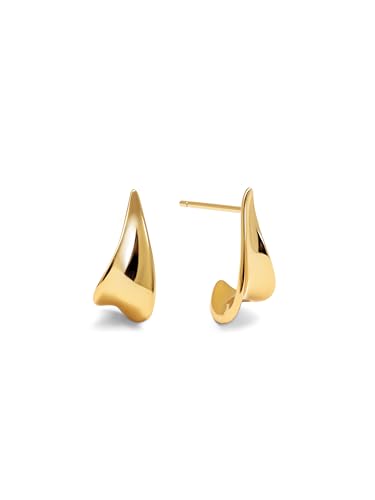 SINGULARU - Elisa Earrings. Brass with 18Kt Gold or Rhodium Plated Finish. Jewellery for Women