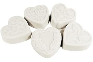 DE'ESSE BOUTIQUE 5 pc Guest Sized Set - Gardenia Scented Goat Milk & Shea Soap Heart Shapes