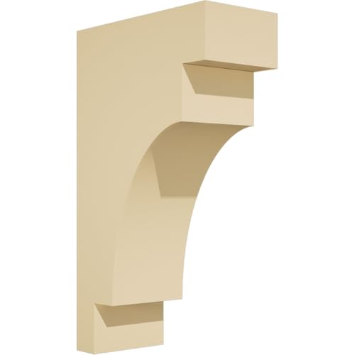 5 1/2"W x 12"D x 20"H Mediterranean Signature Urethane Corbel, Primed Tan
