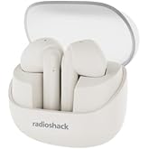 RadioShack Live Sound Wireless Bluetooth Earbuds with Noise Cancellation, IPX5 Waterproof (White)