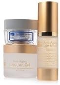 Dead Sea Spa Care Anti-Aging Eye Serum, Anti-Aging Peeling Gel, Anti-Wrinkle Eye Cream, 1.3 oz./3 oz./1 oz.