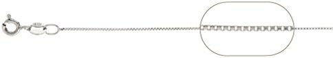 OMEGA DIAMOND CO 012 0.7MM Box Chain .925 Solid Sterling Silver
