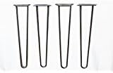 Hairpin Legs(Set of 4) – Heavy Duty Steel Table Legs – Mid-Century Modern Style Wooden Table DIY Hairpin Leg Set - 28" - by Pinnacle Woodcraft