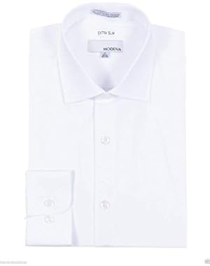 Men's Extra Slim Fit Long Sleeve Solid Dress Shirt - Colors