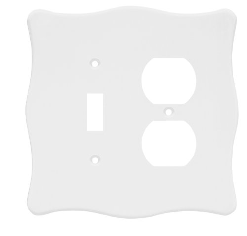 Brainerd 64606 Nylon Single Switch/Duplex Wall Plate / Switch Plate / Cover, White