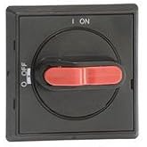 ABB OHB Selector Handle, 1-Position, Rotary Actuator, Manual Operation, Black, For OT16 - 125F Disconnector Switches