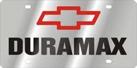 Eurosport Daytona 1310-1 Stainless Steel License Plate Frame -DURAMAX RED LOGO/BLK WORD