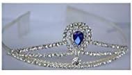 Qixuan Women Girls Blue Rhinestone Headband Tiara Crystal Beauty Princess Crowns