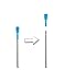 EUICAE Pen Refills Pack of 40 Replacement Ballpoint 3.2'' inch for Pens with Big Diamond Crystal on Top Diamond Crystal Stylus Pens Metal Refill in Storage Case Medium (Blue)