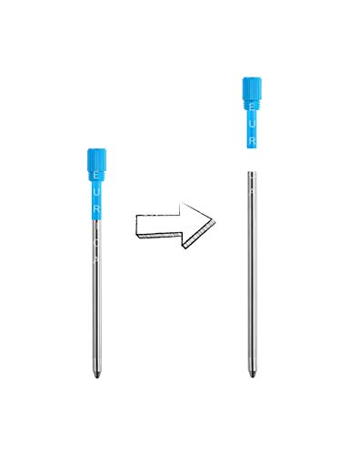 Pen Refills Replacement Ballpoint 3.2'' inch (can be cut into 2.75”) for Pens with Big Diamond Crystal on Top Diamond Crystal Stylus Pens Metal Refill in Storage Case Blue Ink Pack of 40 - Thumbnail 3