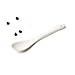 AKOAK 5 Inches White Ceramic Spoon for Coffee,Tea,Yogurt,Ice-cream,Appetizers and Desserts