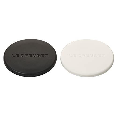 Le Creuset Set of 2 Mill Caps, Black and White