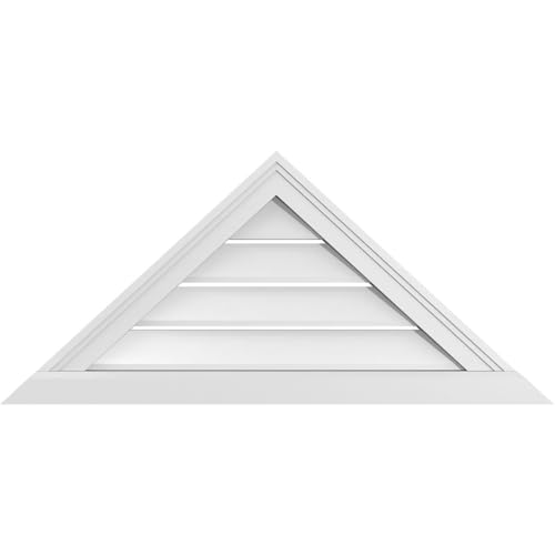 34"W x 15-5/8"H Triangle Surface Mount Signature Urethane Gable Vent 11/12 Pitc…