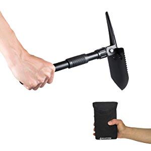 KingCamp Multifunction Portable Outdoor Folding Shovel for Hiking Hunting Fishing Gardening (Mini Folding Shovel)