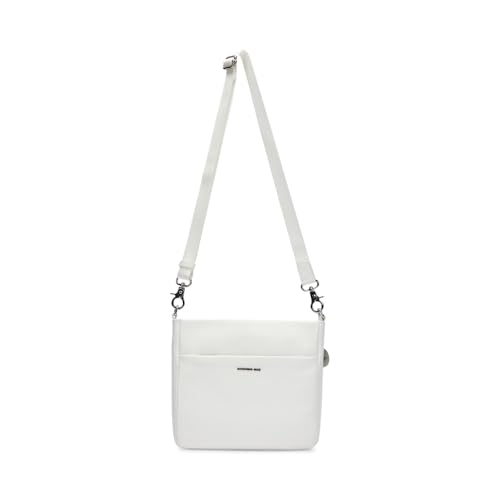 Leder Umhängetasche Mellow Leather Crossover Bag Blanc weiß