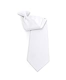 Solid Color Poly Woven Clip on Tie (White)