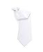 Solid Color Poly Woven Clip on Tie (White)