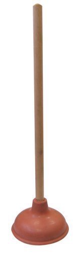 Heavy Duty(THD) Rubber Toilet Plunger with Long Wooden Handle Force Fix Clogged Toilets and Drains