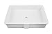 DECOLAV 1839-24-SSA Sacha Solid Surface Rectangular Undermount Lavatory Sink, 24-Inch, White