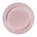 Silver Spoons 20 Premium Reusable Plastic Salad Plates | Vintage - Blush | 9'