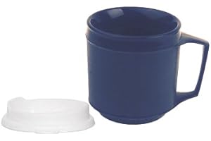 Kinsman Enterprises 16042 Weighted Cup with No Spill Lid, 8 oz, Blue